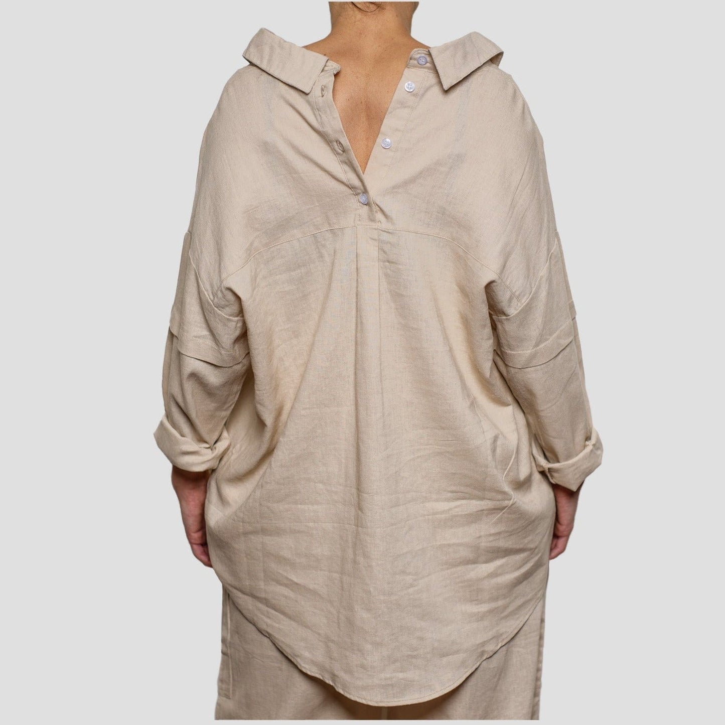 OneShu Label - Linen Shirt in Beige