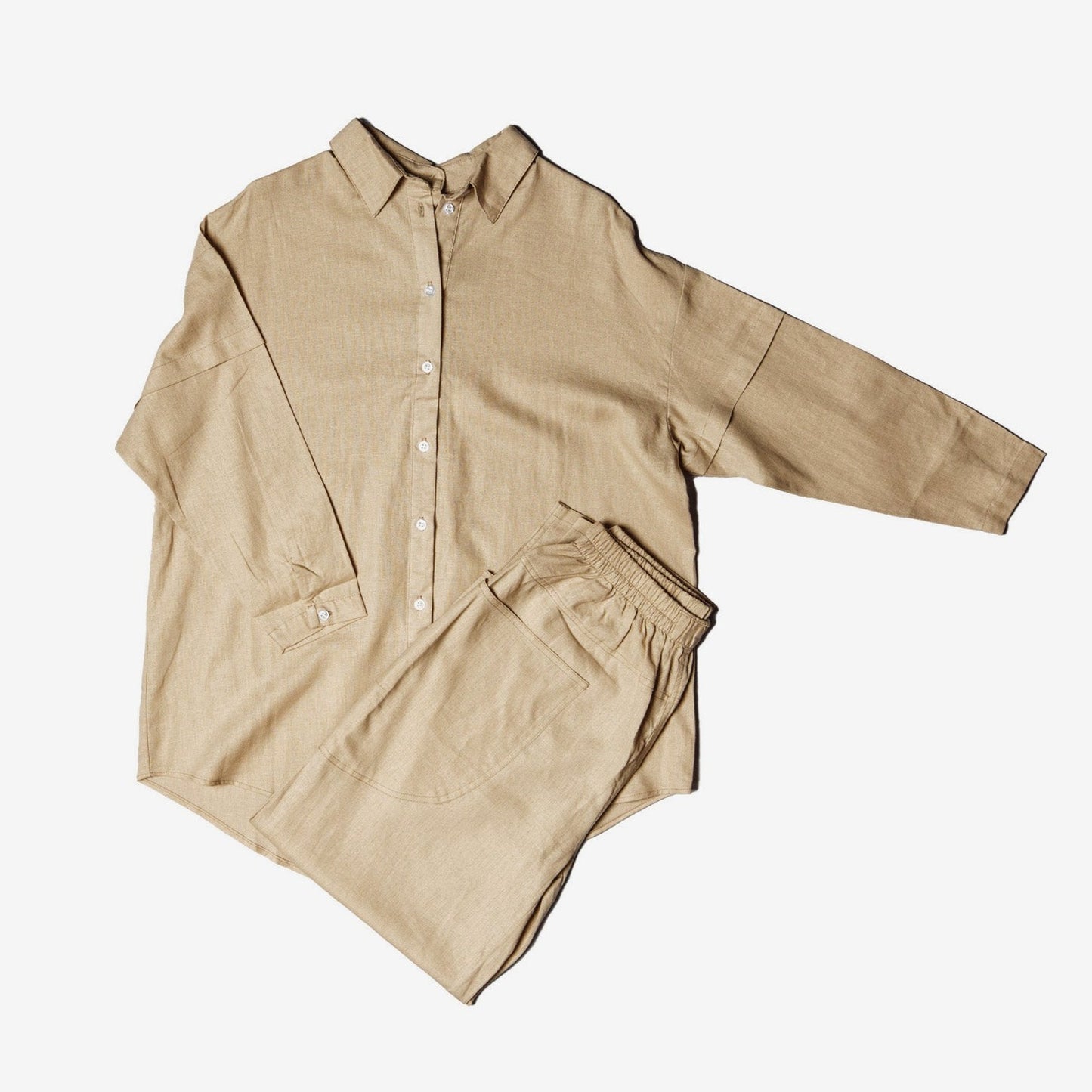 OneShu Label - Linen Shirt in Beige