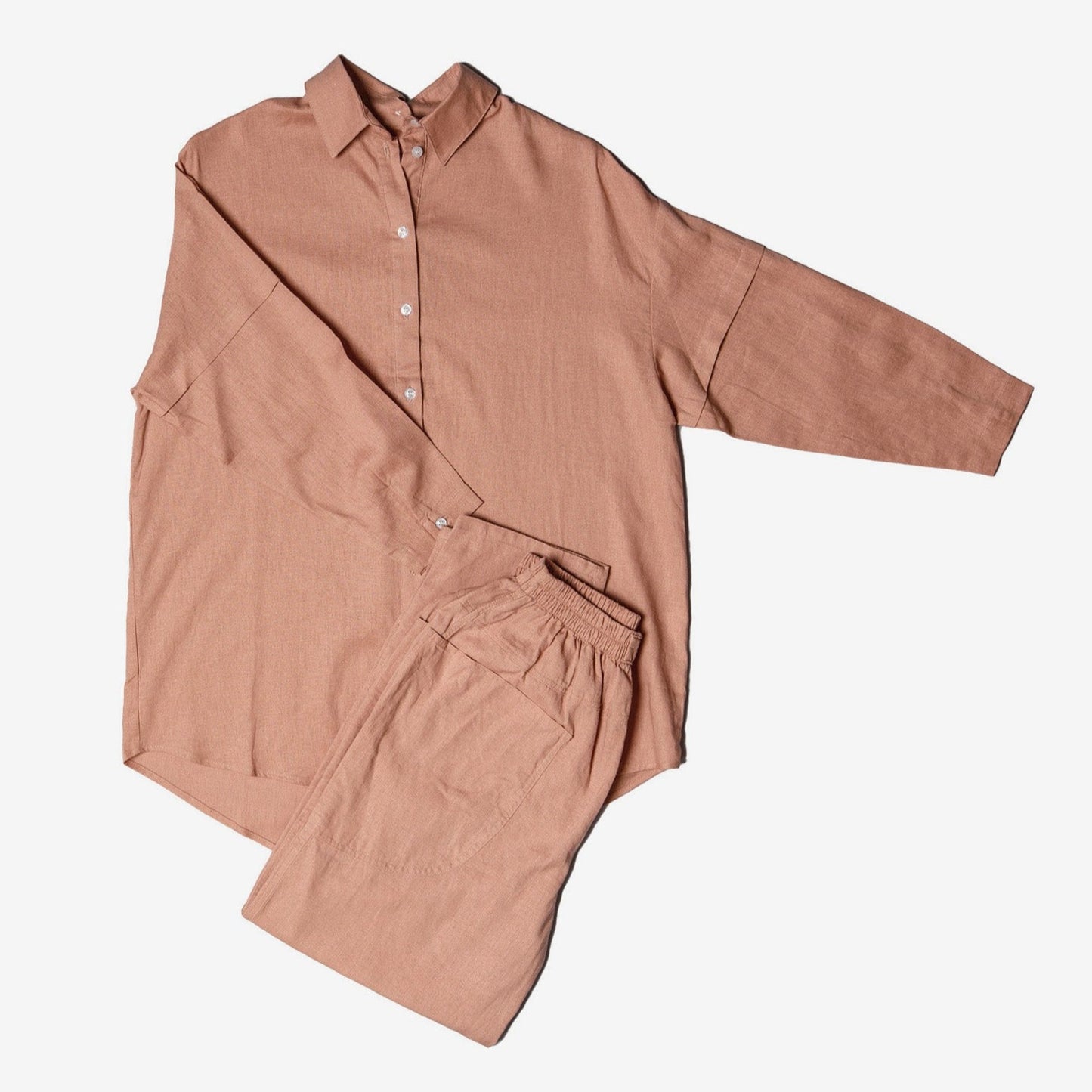 OneShu Label - Linen Shirt in Rose