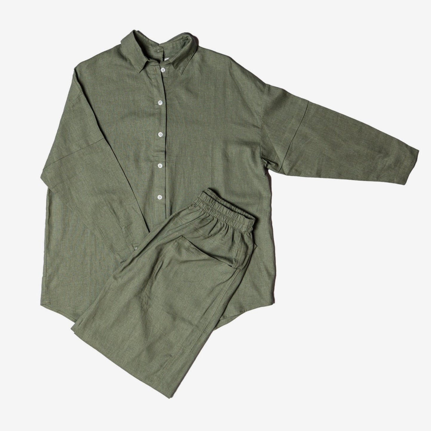 OneShu Label - Linen Shirt in Khaki