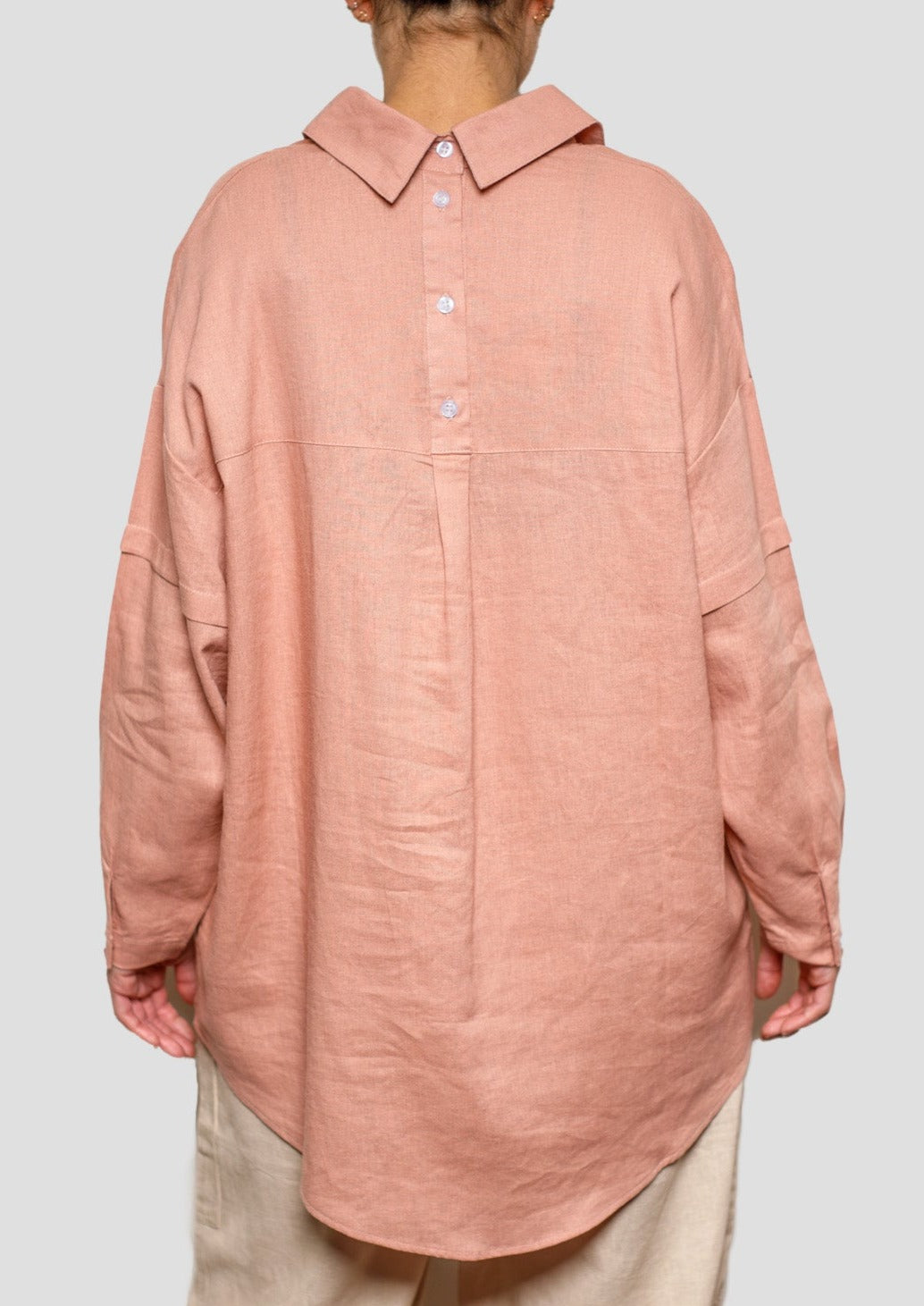 OneShu Label - Linen Shirt in Rose