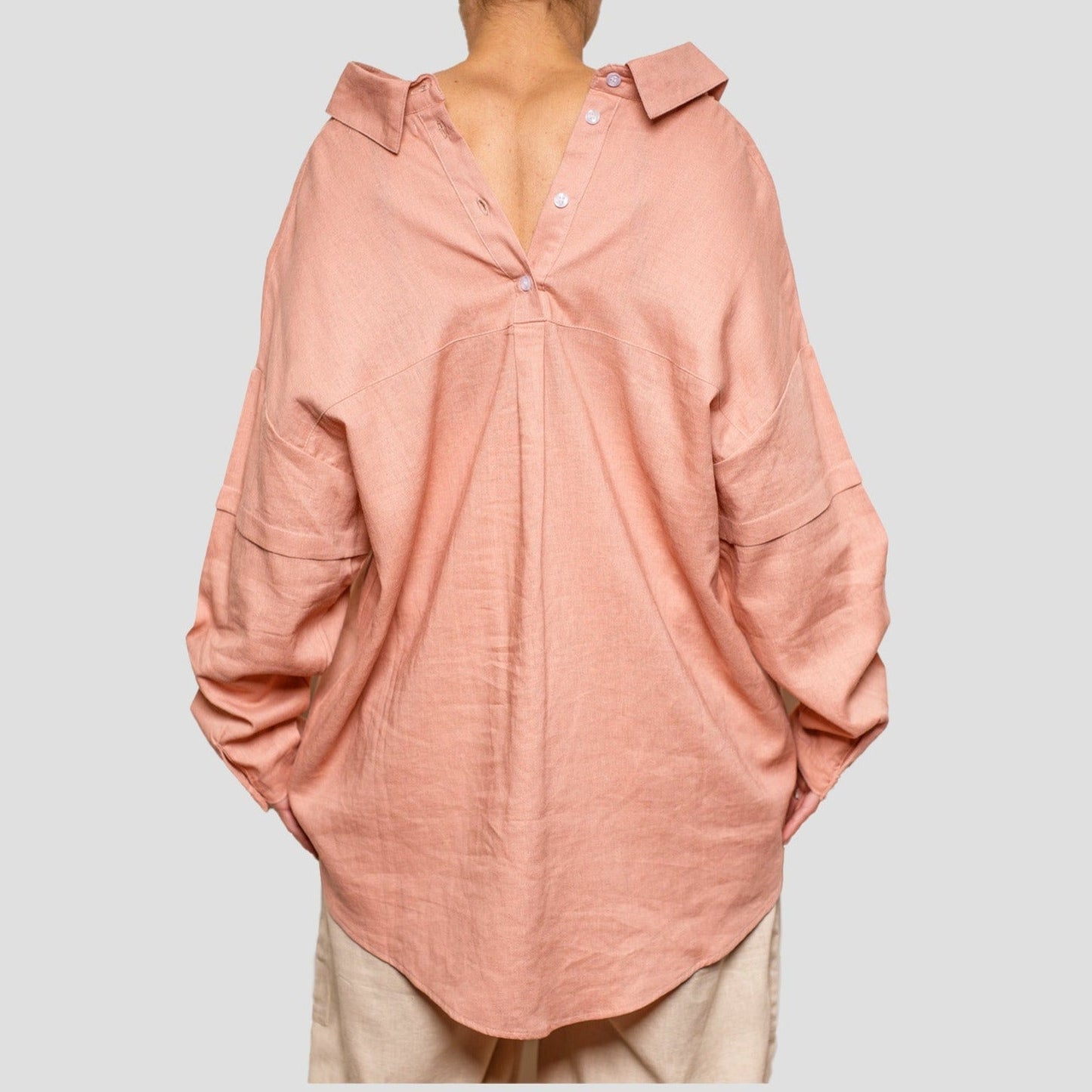 OneShu Label - Linen Shirt in Rose