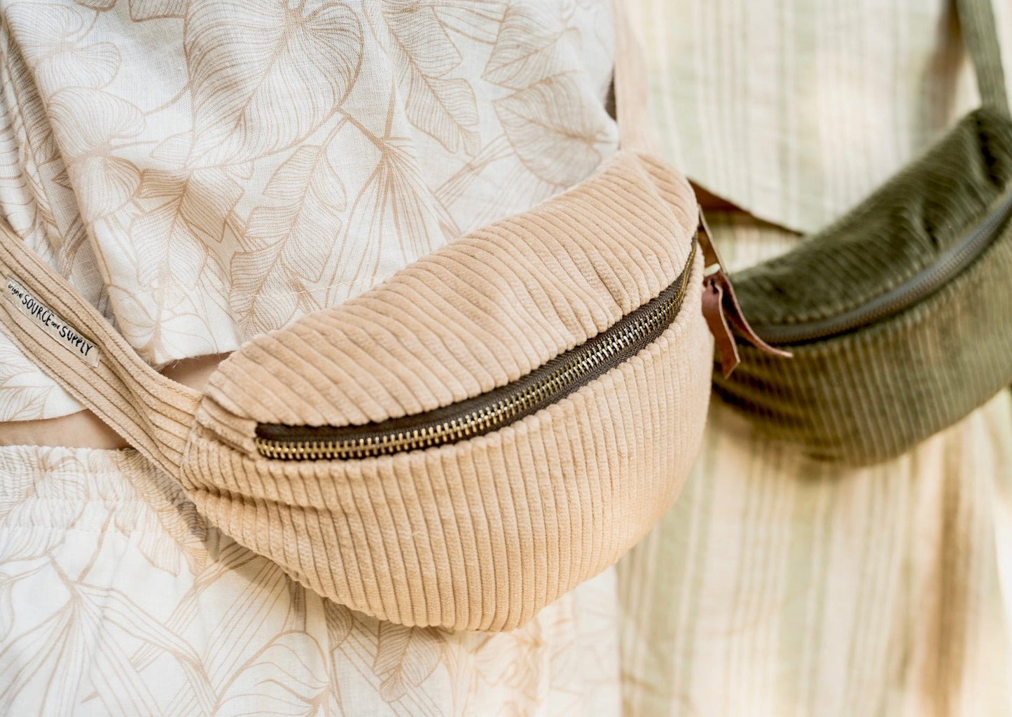 Corduroy Hangbag - Cream