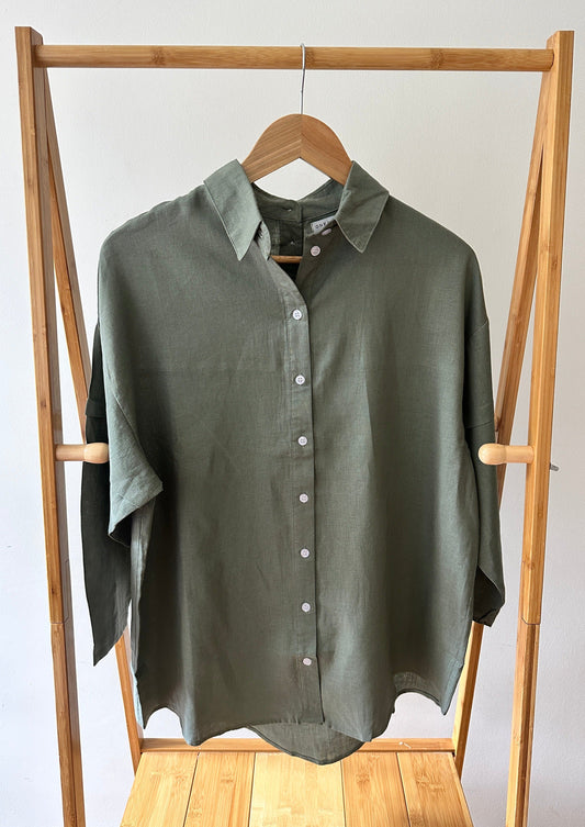 OneShu Label - Linen Shirt in Khaki